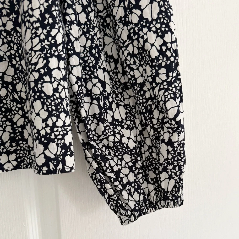 NEW H&M Floral Patterned Cotton Blouse - Picture 5 of 8
